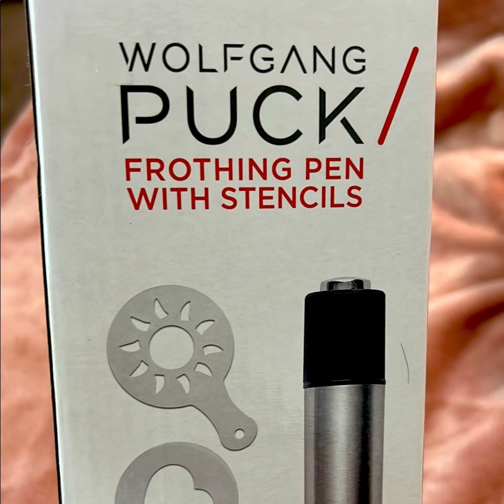 Silver Frothing Pen with Stencils